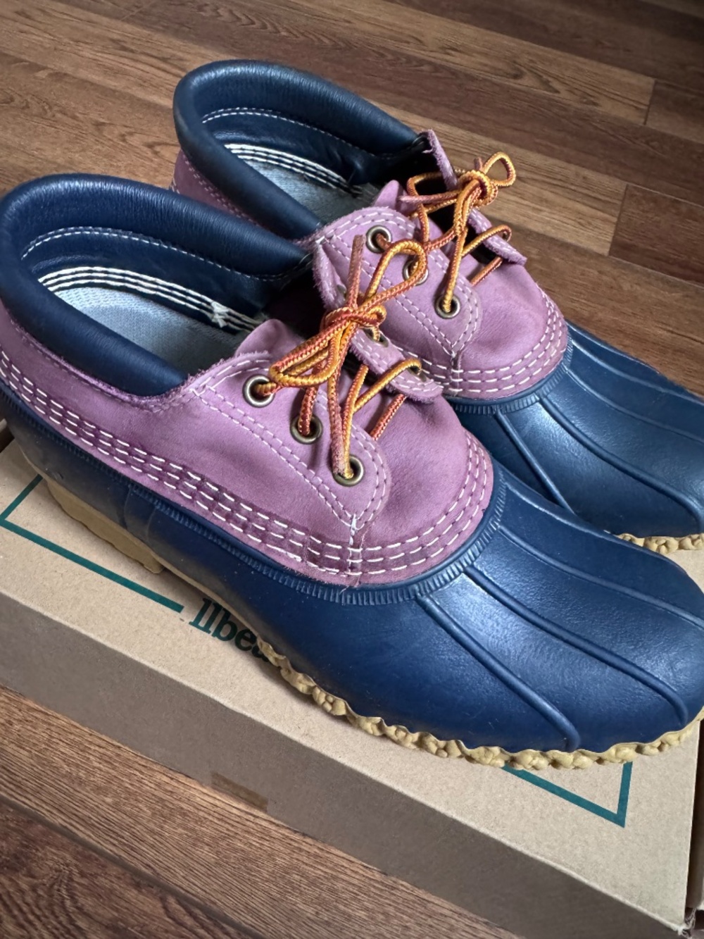LL Bean - Bean Boots - Gumshoes - Purple/Navy - 10 - Picture 2 of 4